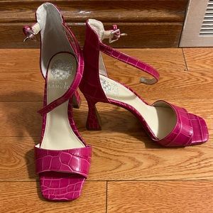 Fuchsia Croc Print Heels from Vince Camuto